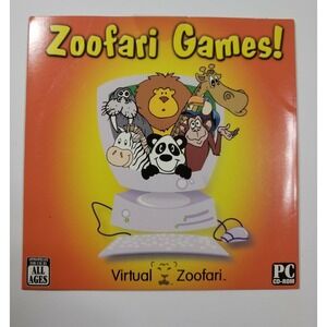 Vintage‎ PC Sealed Zoofari Game Learn About Animals Mazes Puzzles Match All Ages